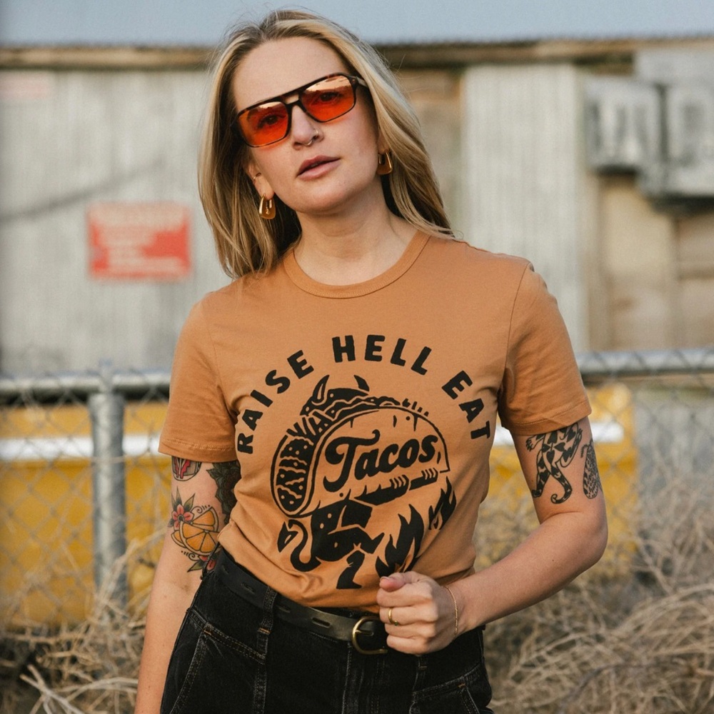 Pyknic Raise Hell Eat Tacos shirt